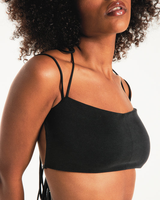 004 STRAPPY HALTER BRALETTE TOP