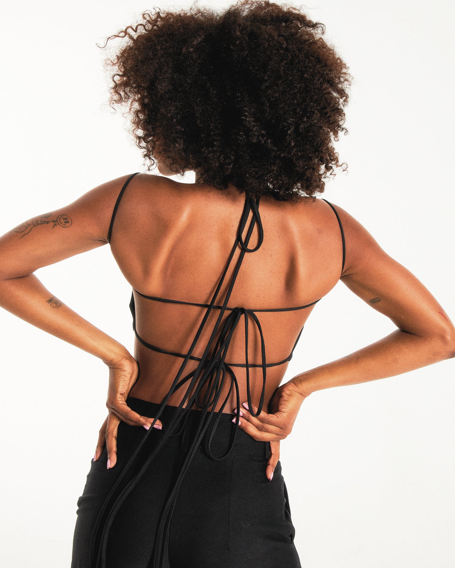 004 STRAPPY HALTER BRALETTE TOP