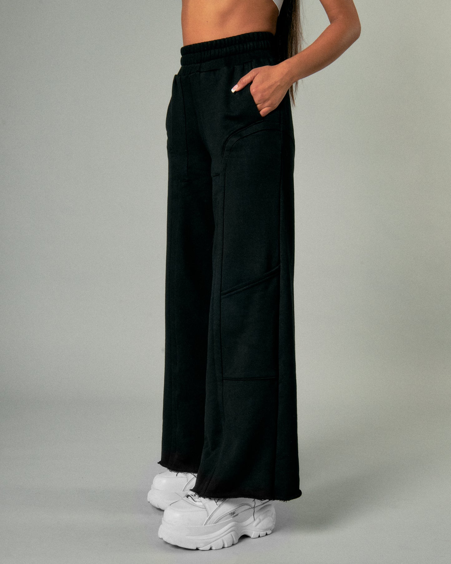 009 WIDE LEGGED POCKET SWEATPANTS